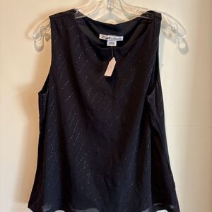 Dressbarn Black Sparkle Tank Top